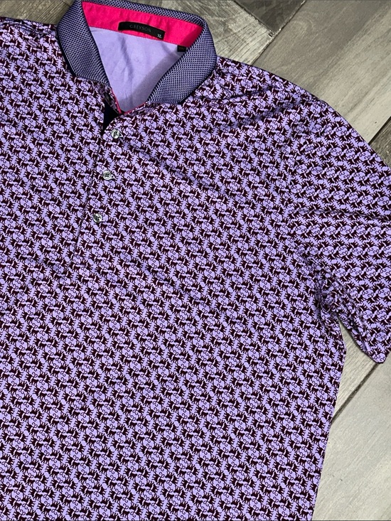 Greyson Other - Greyson Polo Shirt Mens XL Purple All‎ Over Monkey Lane Performance Office